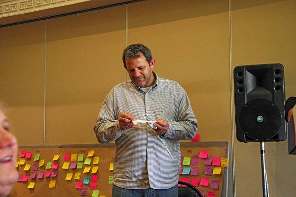 David Barbagallo, winner of DSTC balsa wood plane raffle,  | DSTC Farewell Symposium, 28 July 2005  | 