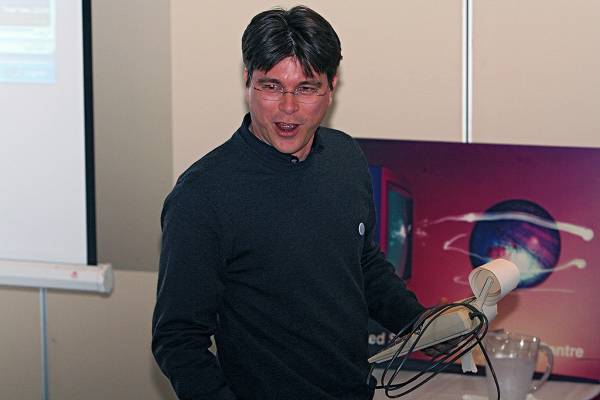 Rupert Lee, beside himself with joy on winning the Golden Calculator,  | DSTC Farewell Symposium, 28 July 2005  | 