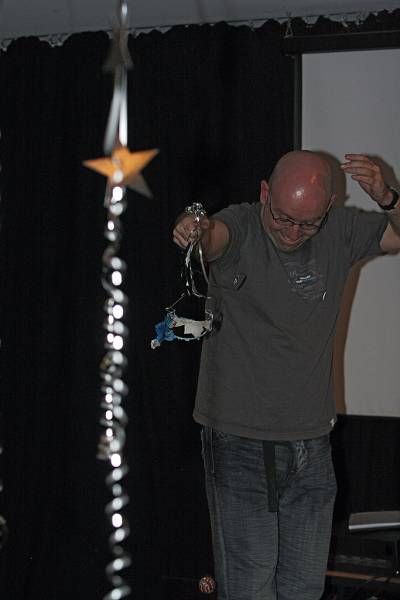 Tim Mansfield survives the Pinata,  | DSTC Farewell Symposium, 28 July 2005  | 