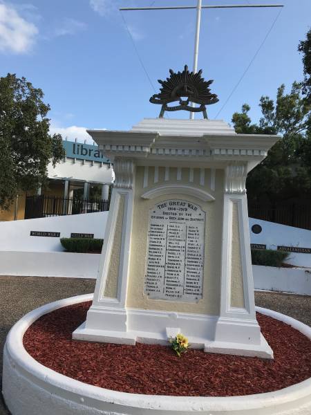 A D SOMMER  | J STRACHAN  | J CHRISTENSEN (Killed)  | W C GIBSON (Died)  | W H SCHAFER  | R B STARK  | J CUNNINGHAM  | S BARNARD  | V O WILSON  | T TOMLINSON  | W A MOBBS  | W R LEFIO (Died)  | W R SCHWEITZER  | J RUSSEL  | L T HOWARD  | J W PEACHEY (Killed)  | F I PEACHEY  | D WILKIE (Killed)  | A THOMAS  | J S DOWNES  | S G ORR  | L J SENDEN (Killed)  | R WILKIE  | S G LANE  | W CHRISTENSEN  | O E WALL  | E W MILLINGTON  | T B SANDERSON (Killed)  | V O RUSSEL  | S N SMITH  | C TOWNSEND  | W H ZORNIG (Killed)  | M P HOWIE  | W JOHNSTON (Killed)  | A M SKENE  | P C QUAST (Killed)  | T BEAUSANG  | A L ALEXANDER  | G MANN  | O R WILKIE  | B C PEACHEY  | W BAHR  | W HAASE  | W A BASS  | J J BASS  | R MANN  | A C STARK  | E V CRAMP  | H CURTIS  | A B STEELE  | F SAUNDERS (Killed)  | J J CUMMINS  | A SCHWEITZER (Killed)  | G G WILSON  | J WIGMORE  | H V ZORNIG  | D HANDCOCK  | W T SKENE  | V GREENELSH  | J M CAHILL (Died)  | A CHRISTENSEN  |   | Beenleigh World War I memorial  |   | 