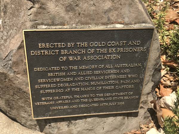 Ex prisioners of war  | Burleigh War Memorial, Gold Coast City  | 