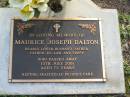 
Maurice Joseph DALTON
13 Jul 2001
aged 72

Albany Creek Cemetery, Pine Rivers

