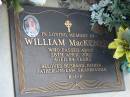
William MacKENZIE
28 Apr 2002
aged 84

Albany Creek Cemetery, Pine Rivers


