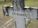 J.F. MARKS,
born 15 Feb 1836,
died 29 Aug 1917;
Alberton Cemetery, Gold Coast City