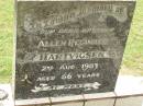 Allen Reginald HARTVIGSEN,
brother,
died 2 Aug 1983 aged 66 years;
Appletree Creek cemetery, Isis Shire