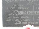 Eric Henry MICKLE,
father,
died 4 Sept 1948 aged 46 years;
Elizabeth May MICKLE,
mother,
died 4 Nov 1984 aged 86 years;
Elvy Myrtle MICKLE,
sister,
2-12-1929 - 16-11-1992;
Mervyn Herbert MICKLE,
19-10-1935 - 12-03-2003,
son brother uncle;
Appletree Creek cemetery, Isis Shire