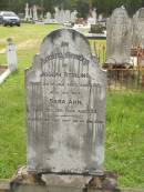 Joseph STIRLING,
died 24 Jan 1928 aged 88 years;
Sara Ann,
wife,
died 5 Sept 1924 aged 74 years;
Appletree Creek cemetery, Isis Shire