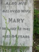 Leslie John SMITH,
died North Isis 13 June 1905
aged 3 years 10 months;
William Alexander SMITH,
died 17 June 1905 aged 8 years 8 months;
Catherine SMITH,
died 9 Feb 1926 aged 32 years;
John SMITH,
died 28 March 1928 aged 69 years;
Mary,
wife,
died 22 July 1943 aged 84 years;
Appletree Creek cemetery, Isis Shire