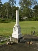 Alexander TAYLOR,
died 5 Sep 1923 aged 74 years;
Catherine TAYLOR,
wife,
died 22 Aug 1899 aged 46 years;
Winifred,
grandchild,
daughter of Jemima & Charles KING,
died 11 Aug 1899 aged 4 months;
William Thomas Bruce TAYLOR,
son of Alexander and Catherine TAYLOR,
died 1 Oct 1962 aged 68 years;
Appletree Creek cemetery, Isis Shire