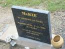 Noel MCKIE,
died 5-2-2004 aged 74 years;
Appletree Creek cemetery, Isis Shire