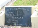 D.C.W. (Bill) MCKAY,
died 10 Feb 1963 aged 58 years;
Appletree Creek cemetery, Isis Shire