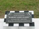 Robert John DARBY,
son brother,
died 3 Jan 1967 aged 1 hour;
Appletree Creek cemetery, Isis Shire
