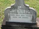 Stephen PLATONOFF,
died 25 Dec 1918 aged 56 years;
Appletree Creek cemetery, Isis Shire