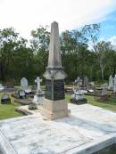 John Robert HUGHES,
1858 - 1908;
Mary Johanna HUGHES,
1862 - 1916;
Thomas Charles HUGHES,
1895 - 1917;
Florence Lillian HUGHES,
1900 - 1919,
died suddenly 18 Dec 1919 aged 19 years;
Appletree Creek cemetery, Isis Shire