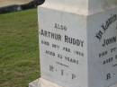 John RUDDY,
died 2 June 1920 aged 66 years;
Arthur RUDDY,
died 26 Feb 1926 aged 23 years;
Appletree Creek cemetery, Isis Shire