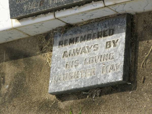 Charles Henry HANSEN,  | died 16 Aug 1976 aged 90 years,  | son Roy,  | daughter May,  | grandson Gary;  | Appletree Creek cemetery, Isis Shire  | 