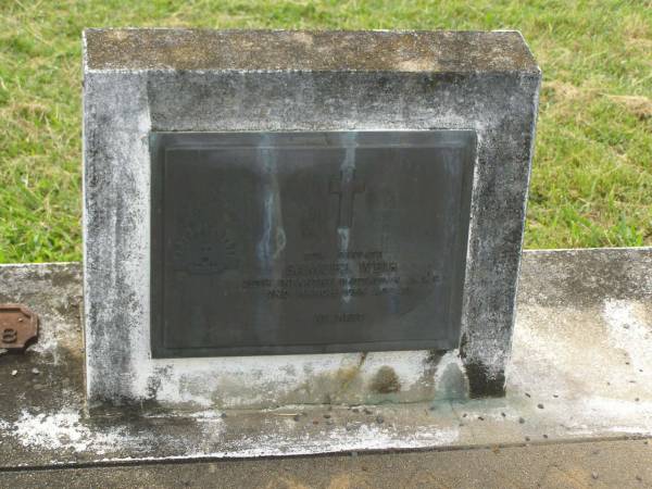 Samuel WEIR,  | died 2 March 1966 aged 75 years;  | Appletree Creek cemetery, Isis Shire  | 