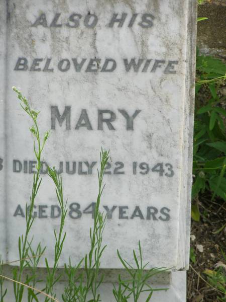 Leslie John SMITH,  | died North Isis 13 June 1905  | aged 3 years 10 months;  | William Alexander SMITH,  | died 17 June 1905 aged 8 years 8 months;  | Catherine SMITH,  | died 9 Feb 1926 aged 32 years;  | John SMITH,  | died 28 March 1928 aged 69 years;  | Mary,  | wife,  | died 22 July 1943 aged 84 years;  | Appletree Creek cemetery, Isis Shire  | 