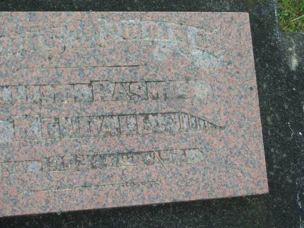 William Rasmus KENDALL,  | born 1903,  | died 1971;  | Appletree Creek cemetery, Isis Shire  |   | 