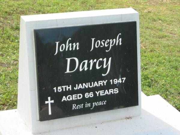John Joseph DARCY,  | died 15 Jan 1947 aged 66 years;  | Appletree Creek cemetery, Isis Shire  | 