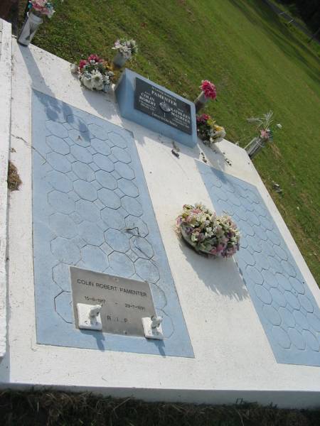 Colin Robert PAMENTER,  | dad,  | 15 Aug 1917 - 29 July 1991;  | Kathleen Maureen PAMENTER,  | mum,  | 12 July 1925 - 1 Sept 2002;  | Appletree Creek cemetery, Isis Shire  | 