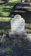 Jean FORRESTER
d: 20 Dec 1915 aged 2y 4mo
Atherton Pioneer Cemetery (Samuel Dansie Park)