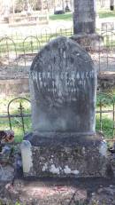 Merriwee BAKER
d: 24 May 1913 aged 13
Atherton Pioneer Cemetery (Samuel Dansie Park)