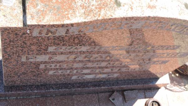 P.F. (Frank) McCABE  | d: 7 May 1954 aged 63  |   | Aubigny Catholic Cemetery, Jondaryan  |   | 