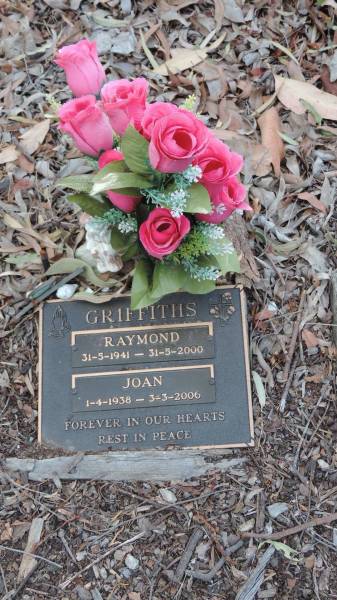 Raymond GRIFFITHS  | b: 31-5-1941  | d: 31-5-2000  |   | Joan GRIFFITHS  | b:1-4-1938  | d: 3-3-2006  |   | Beenleigh Cemetery, Logan City  | 