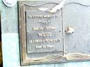 
(Don) Leslie James WEST,
21-1-1933 - 30-6-2003;
Beerwah Cemetery, City of Caloundra
