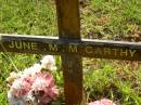 
June M. MCCARTHY;
Bell cemetery, Wambo Shire

