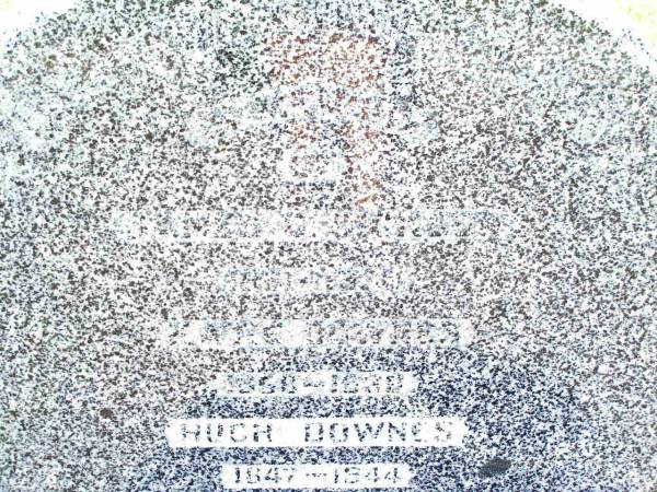 James C. DICKSON,  | 1861 - 1938;  | Katie DOWNES,  | 1858 - 1939;  | Hugh DOWNES,  | 1847 - 1944;  | Bell cemetery, Wambo Shire  | 