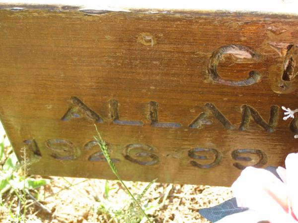 Allan CRAN,  | 1926 - 99;  | Gary CRAN,  | 1953 - ???;  | Bell cemetery, Wambo Shire  | 