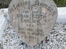 Brian Keith ERLICH,
died 21 Dec 1947 aged 10 months 11 days;
Bergen Djuan cemetery, Crows Nest Shire