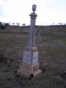 Ludwig GOEBEL, husband father,
born 10 March 1843 Allertshausen, Westphalen,
died 14 May 1907;
Marie GOEBEL, mother,
born 11 Nov 1850 Stolberg, Sachsen,
died 18 Oct 1926;
Bergen Djuan cemetery, Crows Nest Shire