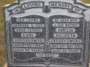 Carl GERSEKOWSKI, husband father,
died 18 Sept 1965 aged 88 years;
Amelia Augusta GERSEKOWSKI, wife mother,
died 20 May 1944 aged 65 years;
Bergen Djuan cemetery, Crows Nest Shire