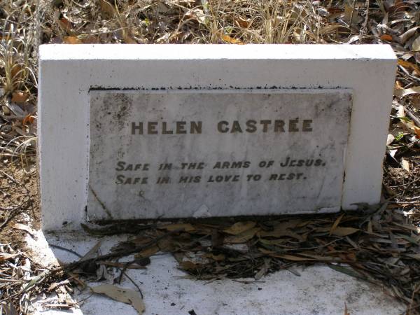Helen CASTREE;  | Bergen Djuan cemetery, Crows Nest Shire  | 