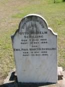 Otto Wilhelm SCHILLING
geb 9 Juni 1884
gest 12 Dec 1886
Emil Paul Martin SCHILLING
geb 16 May 1886
gest 20 Dec 1886
Bethania (Lutheran) Bethania, Gold Coast