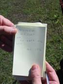 Wilhelm SCHLORT
geb 20 Marz 1876
gest ? Aug? 1876
Bethania (Lutheran) Bethania, Gold Coast