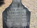 Magdalene Louise Auguste KLEINSCHMIDT
geb 24 Aug 1870
gest 22 Nov 1872
Bethania (Lutheran) Bethania, Gold Coast