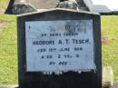 Theodore A T TESCH
15 Jun 1964
aged 72
Bethania (Lutheran) Bethania, Gold Coast