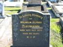 Wilhelm Alfred BAUMANN
28 Oct 1973
aged 66
Bethania (Lutheran) Bethania, Gold Coast