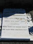 Franz L HEIDENREICH
geb 11 Apr 1850
gest 5 Oct 1928
Bethania (Lutheran) Bethania, Gold Coast