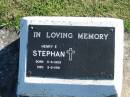 Henry E STEPHAN
B: 5 Apr 1909
D: 5 May 1991
Bethania (Lutheran) Bethania, Gold Coast