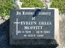 Evelyn Delia MOFFITT
B: 25 Apr 1916
D: 22 Jun 1990
Bethania (Lutheran) Bethania, Gold Coast