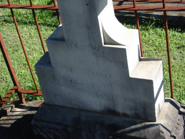 Louise WERNDT  | (geb Werner?)  | B 12 Sep 1822  | D: ? Feb 1870?  |   | Bethania (Lutheran) Bethania, Gold Coast  | 