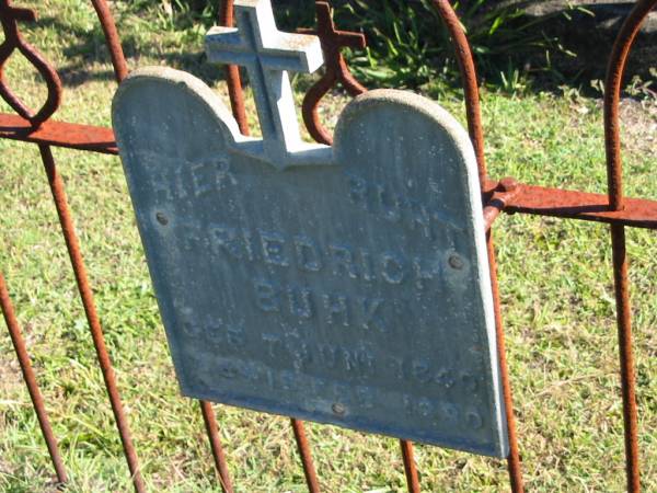 Friedrich BUHK  | geb   7 Juli 1840  | gest 16 Feb 1880  |   | Bethania (Lutheran) Bethania, Gold Coast  | 