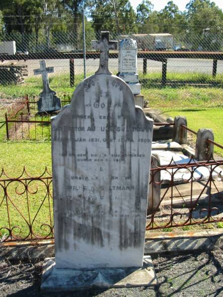 Der pastor  | August SULTMANN  | geb 26 Jan 1831  | gest 18 Mar 1909  |   | (brother)  | Wilhelm SULTMANN  | geb 22 Mai 1873  | ges 15 Juli 1895  |   | Bethania (Lutheran) Bethania, Gold Coast  | 