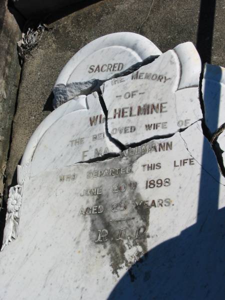 Wilhelmine (wife of) F MAKELMANN  | Jun 20 1898  | aged 29  |   | Bethania (Lutheran) Bethania, Gold Coast  | 