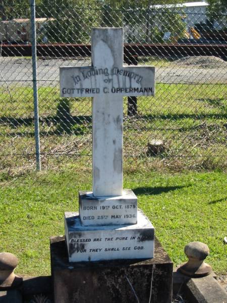 Gottfried C OPPERMANN  | B: 19 Oct 1879  | D: 25 May 1936  |   | Bethania (Lutheran) Bethania, Gold Coast  | 